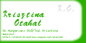 krisztina otahal business card